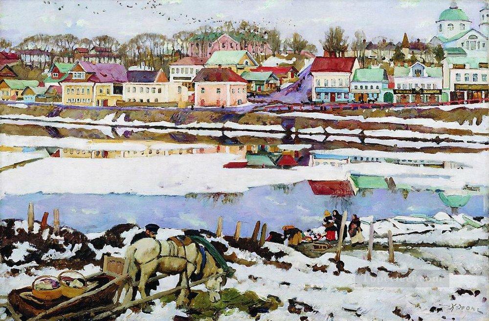torjok 1914 Konstantin Yuon Oil Paintings